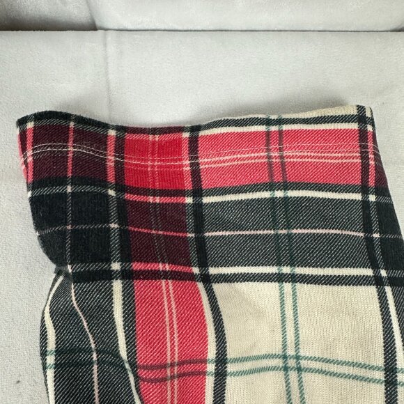 Versona Womens Plaid Lounge Pants Medium Elastic Waist Red Black - Picture 9 of 9